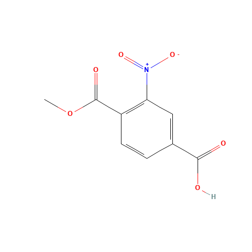 1-METHYL 2-NITROTEREPHTHALATE (CAS: 35092-89-8) - Chemical Structure and Molecular Formula 