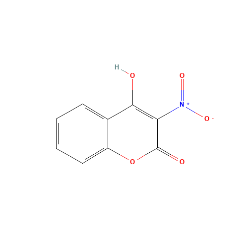 4-HYDROXY-3-NITROCOUMARIN (CAS: 20261-31-8) - Chemical Structure and Molecular Formula 