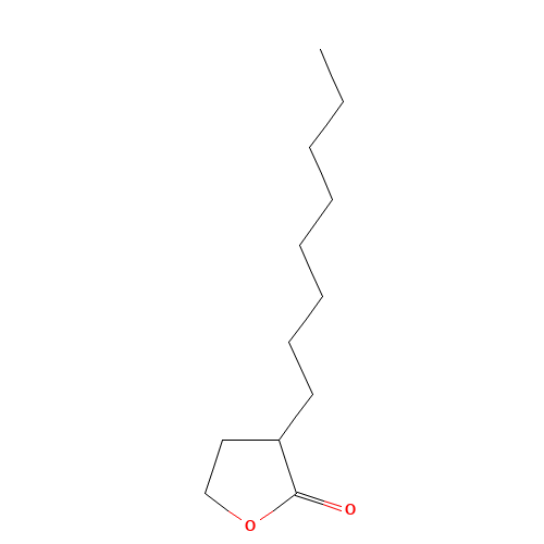 3-Octyldihydro-2(3H)-furanone (CAS: 2983-20-2) - Chemical Structure and Molecular Formula 