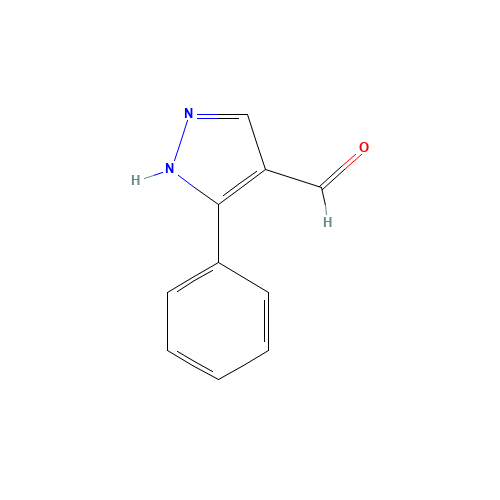 3-PHENYL-1H-PYRAZOLE-4-CARBALDEHYDE (CAS: 26033-20-5) - Chemical Structure and Molecular Formula 