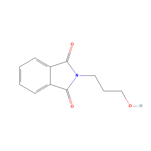 N-(3-HYDROXYPROPYL)PHTHALIMIDE (CAS: 883-44-3) - Chemical Structure and Molecular Formula 