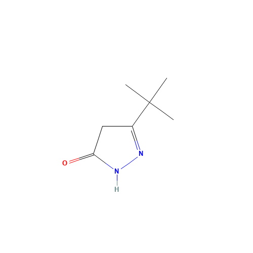 3-TERT-BUTYL-2-PYRAZOLIN-5-ONE (CAS: 29211-68-5) - Chemical Structure and Molecular Formula 