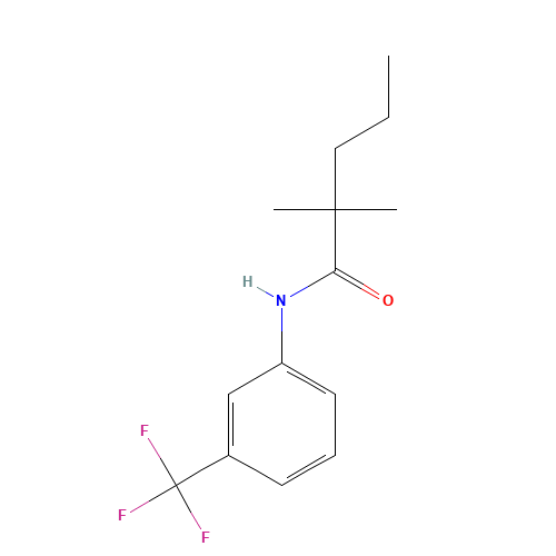 3'-TRIFLUOROMETHYL-2,2-DIMETHYLVALERANILIDE (CAS: 2300-87-0) - Chemical Structure and Molecular Formula 
