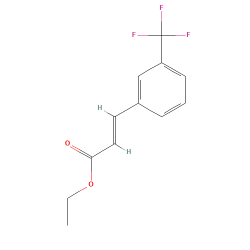 3-(3-TRIFLUOROMETHYL-PHENYL)-ACRYLIC ACID ETHYL ESTER (CAS: 113048-68-3) - Chemical Structure and Molecular Formula 