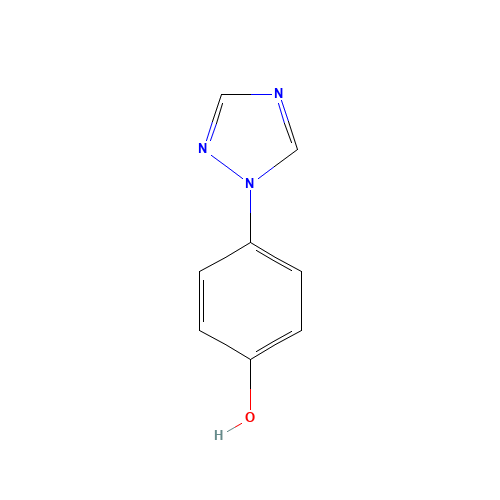 4-(1,2,4-TRIAZOL-1-YL)PHENOL (CAS: 68337-15-5) - Chemical Structure and Molecular Formula 