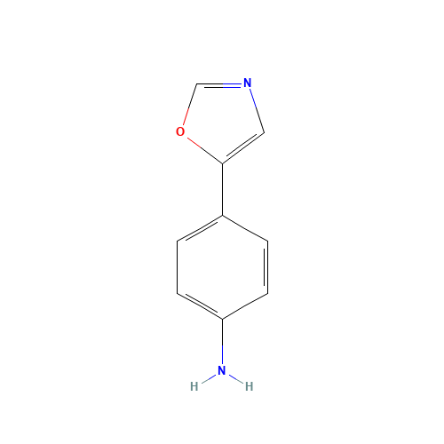 4-(1,3-OXAZOL-5-YL)ANILINE (CAS: 1008-95-3) - Chemical Structure and Molecular Formula 