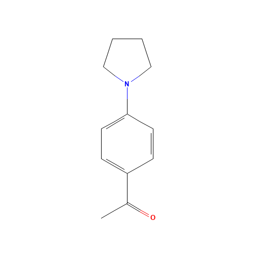 4-(1-PYRROLIDINO)ACETOPHENONE (CAS: 21557-09-5) - Chemical Structure and Molecular Formula 