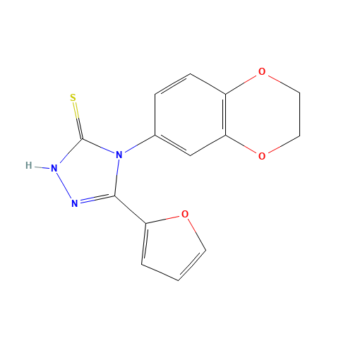 4-(2,3-DIHYDRO-1,4-BENZODIOXIN-6-YL)-5-(2-FURYL)-4H-1,2,4-TRIAZOLE-3-THIOL (CAS: 306936-86-7) - Related Chemical Product