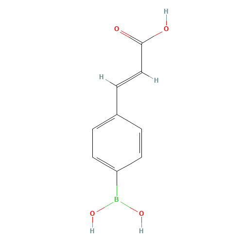 4-(2-CARBOXYVINYL)BENZENEBORONIC ACID (CAS: 151169-68-5) - Chemical Structure and Molecular Formula 