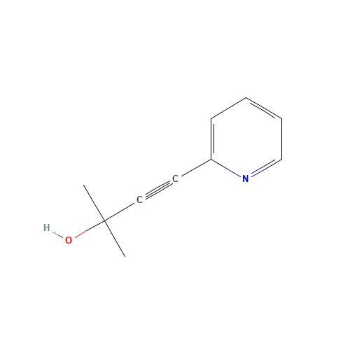 4-(2-PYRIDYL)-2-METHYL-3-BUTYN-2-OL (CAS: 29767-97-3) - Chemical Structure and Molecular Formula 