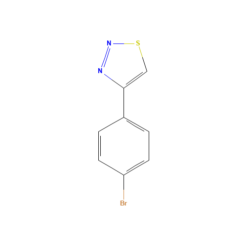 4-(4-BROMOPHENYL)-1,2,3-THIADIAZOLE (CAS: 40753-13-7) - Chemical Structure and Molecular Formula 
