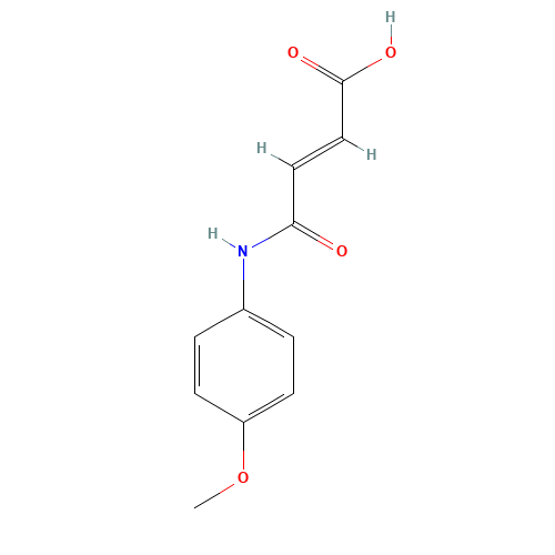 4-(4-METHOXYANILINO)-4-OXOBUT-2-ENOIC ACID (CAS: 37902-60-6) - Chemical Structure and Molecular Formula 