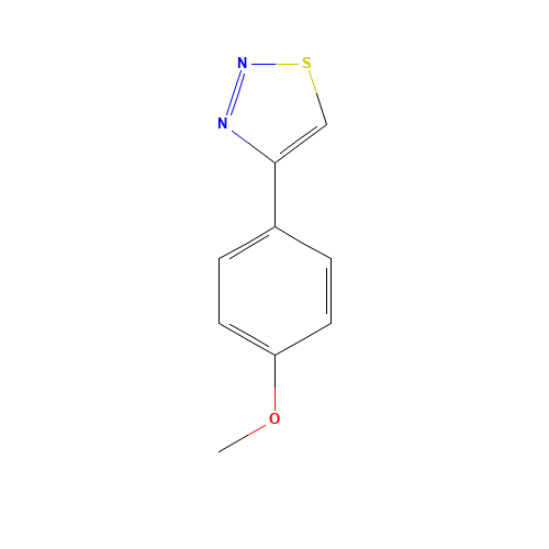 4-(4-METHOXYPHENYL)-1,2,3-THIADIAZOLE (CAS: 18212-22-1) - Chemical Structure and Molecular Formula 
