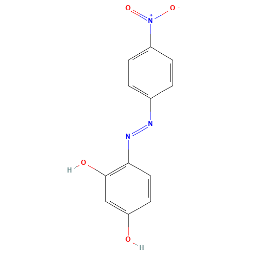 4-(4-NITROPHENYLAZO)RESORCINOL (CAS: 74-39-5) - Chemical Structure and Molecular Formula 