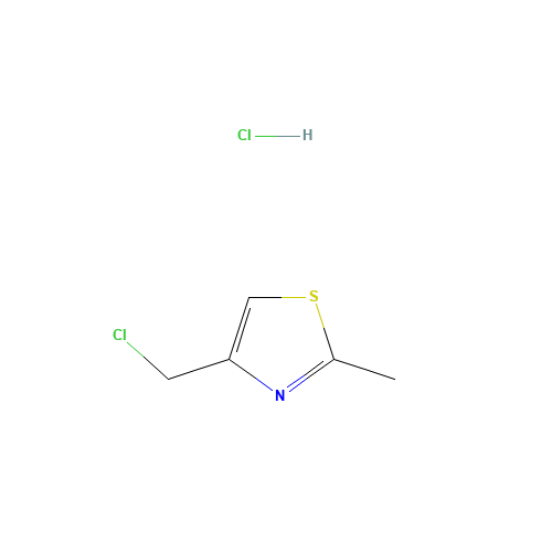 4-CHLOROMETHYL-2-METHYLTHIAZOLE HYDROCHLORIDE (CAS: 77470-53-2) - Chemical Structure and Molecular Formula 