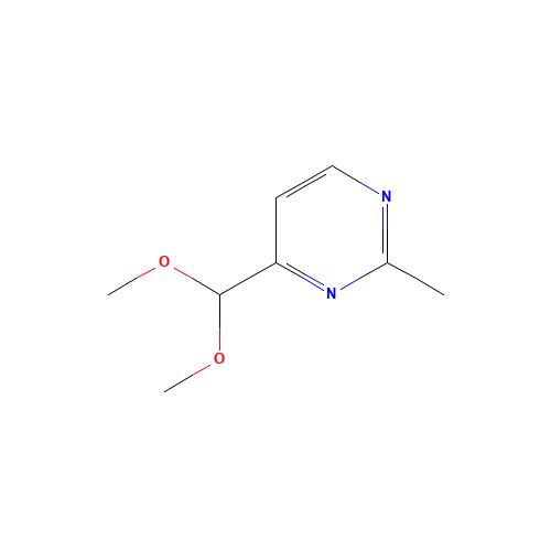 4-(DIMETHOXYMETHYL)-2-METHYLPYRIMIDINE (CAS: 175277-33-5) - Chemical Structure and Molecular Formula 