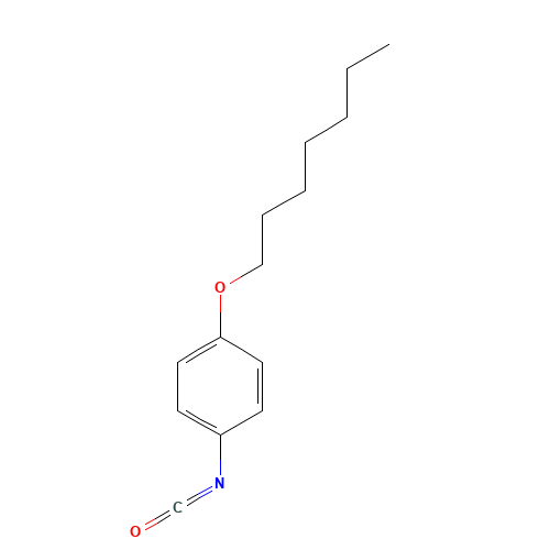 4-(HEPTYLOXY)PHENYL ISOCYANATE (CAS: 55792-37-5) - Chemical Structure and Molecular Formula 