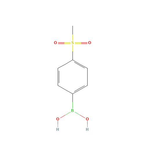 4-(METHYLSULFONYL)PHENYLBORONIC ACID (CAS: 149104-88-1) - Chemical Structure and Molecular Formula 