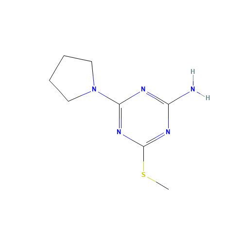 4-(METHYLTHIO)-6-TETRAHYDRO-1H-PYRROL-1-YL-1,3,5-TRIAZIN-2-AMINE (CAS: 175204-64-5) - Related Chemical Product