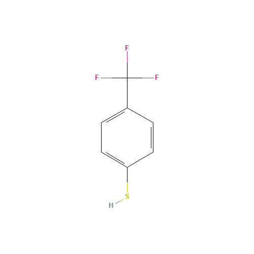 4-(TRIFLUOROMETHYL)THIOPHENOL (CAS: 825-83-2) - Chemical Structure and Molecular Formula 