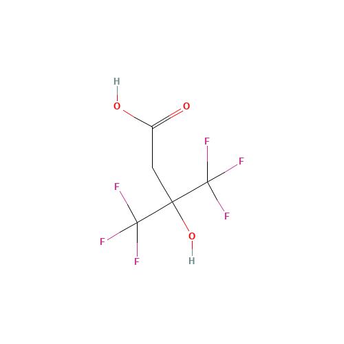 3,3-BIS(TRIFLUOROMETHYL)-3-HYDROXYPROPIONIC ACID (CAS: 1547-36-0) - Chemical Structure and Molecular Formula 