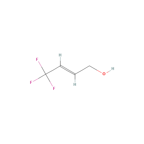 4,4,4-TRIFLUOROBUT-2-EN-1-OL (CAS: 674-53-3) - Chemical Structure and Molecular Formula 