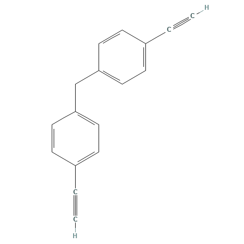 4,4'-DIETHYNYLDIPHENYLMETHANE (CAS: 6140-83-6) - Chemical Structure and Molecular Formula 