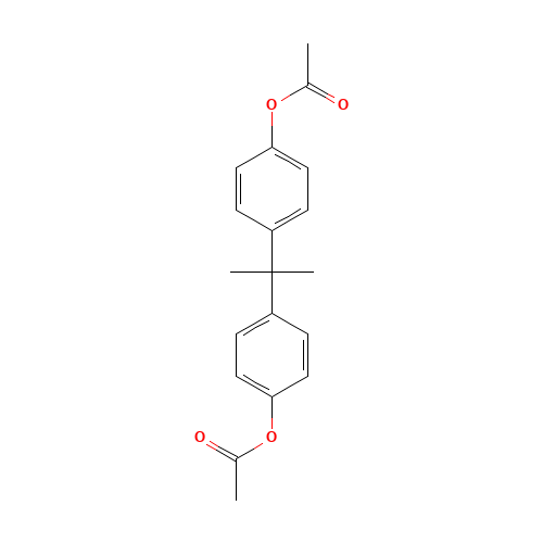 BISPHENOL A DIACETATE (CAS: 10192-62-8) - Chemical Structure and Molecular Formula 