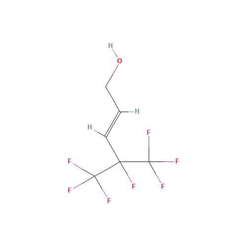 4,5,5,5-TETRAFLUORO-4-(TRIFLUOROMETHYL)PENT-2-EN-1-OL (CAS: 83706-95-0) - Chemical Structure and Molecular Formula 