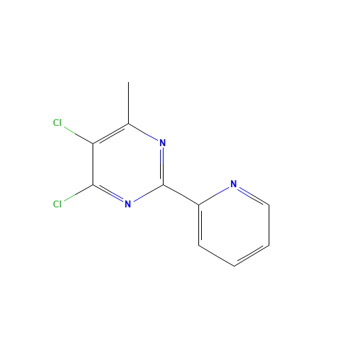 4,5-DICHLORO-6-METHYL-2-(2-PYRIDYL)PYRIMIDINE (CAS: 306935-55-7) - Chemical Structure and Molecular Formula 