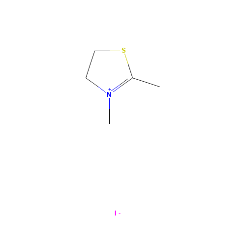 2,3-DIMETHYLTHIAZOLINIUM IODIDE (CAS: 26934-29-2) - Chemical Structure and Molecular Formula 