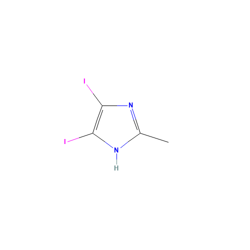 4,5-Diiodo-2-methyl-1H-imidazole (CAS: 73746-44-8) - Chemical Structure and Molecular Formula 
