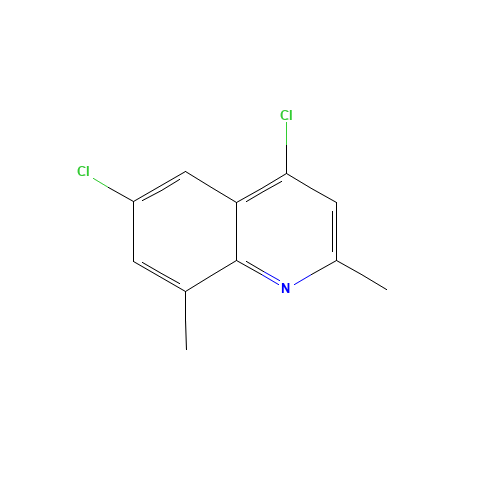 4,6-DICHLORO-2,8-DIMETHYLQUINOLINE (CAS: 21629-51-6) - Chemical Structure and Molecular Formula 