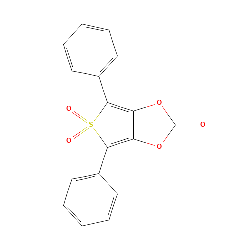 4,6-DIPHENYLTHIENO[3,4-D]-1,3-DIOXOL-2-ONE 5,5-DIOXIDE (CAS: 54714-11-3) - Chemical Structure and Molecular Formula 