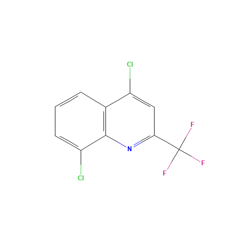 4,8-DICHLORO-2-(TRIFLUOROMETHYL)QUINOLINE (CAS: 18706-35-9) - Chemical Structure and Molecular Formula 