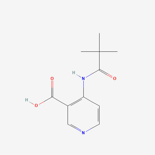 4-[(2,2-DIMETHYLPROPANOYL)AMINO]NICOTINIC ACID (CAS: 125867-31-4) - Chemical Structure and Molecular Formula 