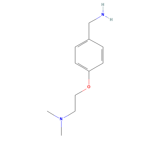 4-[2-(DIMETHYLAMINO)ETHOXY]BENZYLAMINE (CAS: 20059-73-8) - Chemical Structure and Molecular Formula 
