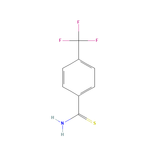 4-(Trifluoromethyl)thiobenzamide (CAS: 72505-21-6) - Chemical Structure and Molecular Formula 