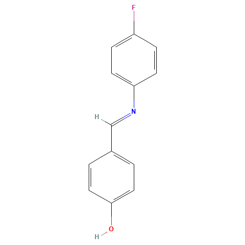 4-[[(4-Fluorophenyl)imino]methyl]-phenol (CAS: 3382-63-6) - Chemical Structure and Molecular Formula 