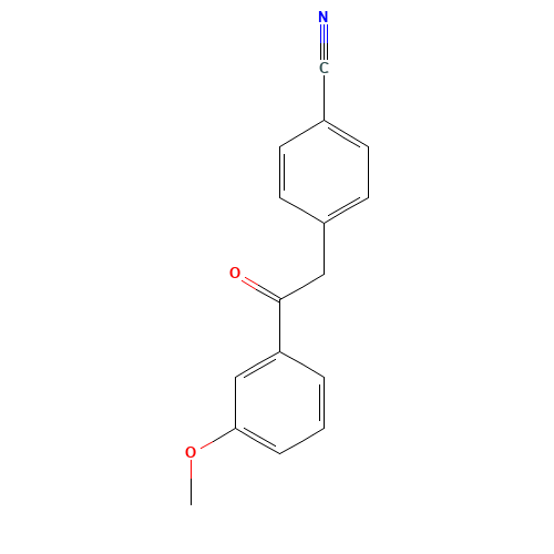 4-[2-(3-METHOXYPHENYL)-2-OXOETHYL]BENZONITRILE (CAS: 146653-57-8) - Chemical Structure and Molecular Formula 