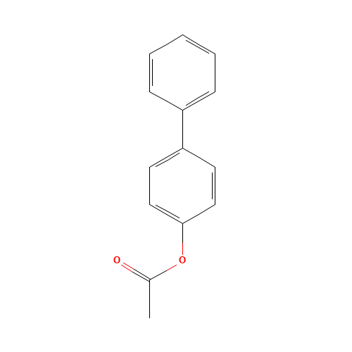 4-ACETOXYBIPHENYL (CAS: 148-86-7) - Chemical Structure and Molecular Formula 