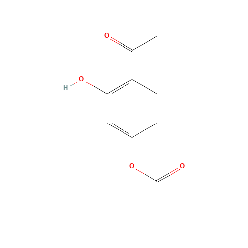 4-ACETYL-3-HYDROXYPHENYL ACETATE (CAS: 42059-48-3) - Chemical Structure and Molecular Formula 