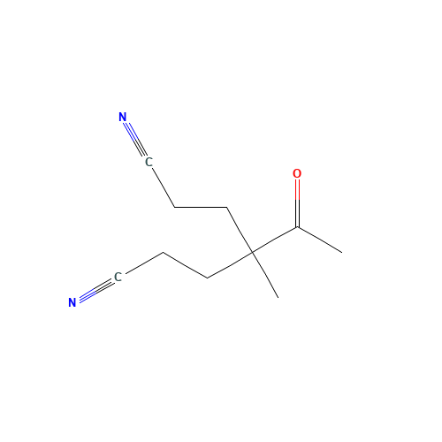3-ACETYL-3-METHYLPENTANEDICARBONITRILE (CAS: 1681-17-0) - Chemical Structure and Molecular Formula 