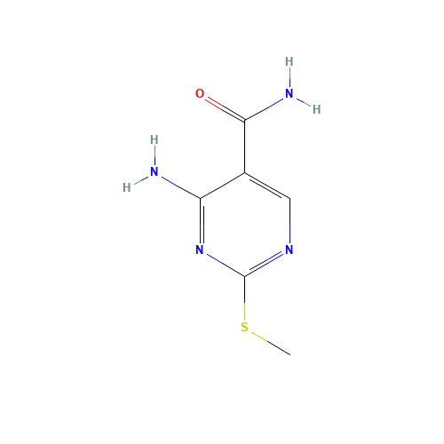 4-AMINO-2-(METHYLTHIO)PYRIMIDINE-5-CARBOXAMIDE (CAS: 89533-28-8) - Chemical Structure and Molecular Formula 