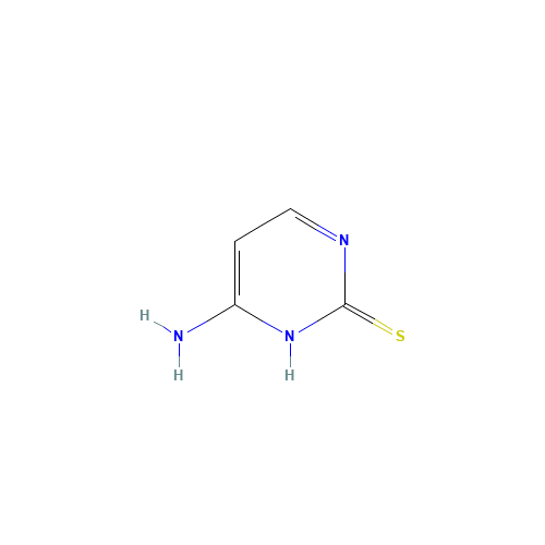 4-AMINO-2-MERCAPTOPYRIMIDINE (CAS: 333-49-3) - Chemical Structure and Molecular Formula 