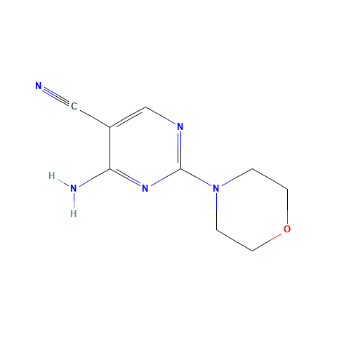 4-AMINO-2-MORPHOLINO-5-PYRIMIDINECARBONITRILE,97 (CAS: 78318-43-1) - Chemical Structure and Molecular Formula 