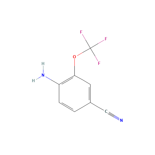 4-AMINO-3-(TRIFLUOROMETHOXY)BENZONITRILE (CAS: 175278-23-6) - Chemical Structure and Molecular Formula 