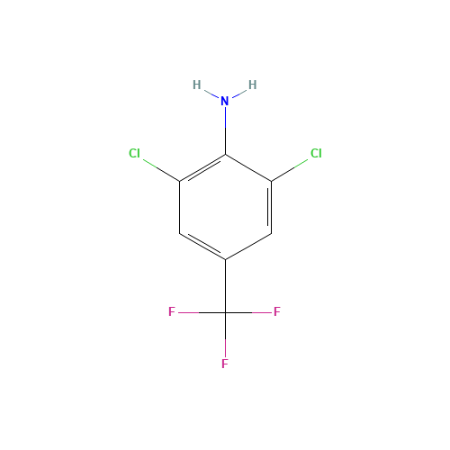 4-Amino-3,5-dichlorobenzotrifluoride (CAS: 24279-39-8) - Chemical Structure and Molecular Formula 