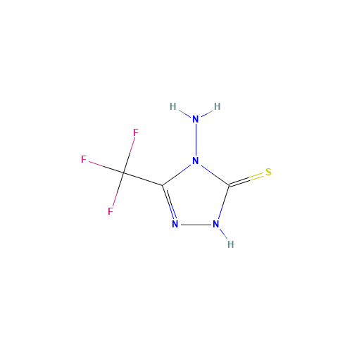 4-AMINO-5-TRIFLUOROMETHYL-4H-1,2,4-TRIAZOLE-3-THIOL (CAS: 24848-20-2) - Chemical Structure and Molecular Formula 