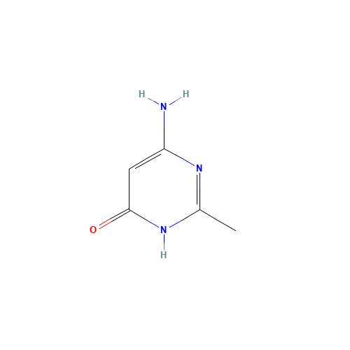 4-AMINO-6-HYDROXY-2-METHYLPYRIMIDINE (CAS: 767-16-8) - Chemical Structure and Molecular Formula 